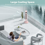 Tower Fan Portable Electric Oscillating Fan Quiet Cooling Remote Control Standing Bladeless Floor Fans 3 Speeds Wind Modes Timer