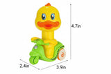 Toy Car Press-type Yellow Duck  Motorcycle (sold individually)
