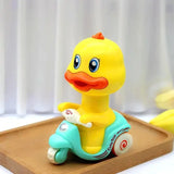 Toy Car Press-type Yellow Duck  Motorcycle (sold individually)