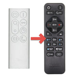 Substitute for Dyson TP05 Pure Cool Purifying Tower Fan Remote Control [RRDYS01]