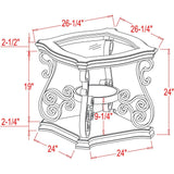 Traditional End Table Accent Bedside Nightstand