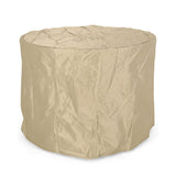 Alora 32" Transitional Outdoor Concrete Round Propane Fire Pit Table, Gray (SAK48268)