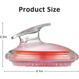 Transparent Silicone Shampoo Brush Scalp Massager Smoothing Comb