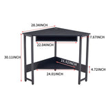 Triangle Computer Desk, Smooth Keyboard Tray& Storage Shelves