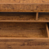 TV Stand with LED Lights Open Shelf Console Storage Table