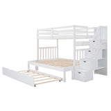 Twin over Twin/Full Bunk Bed with Twin Size Trundle