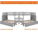 Twin over Twin/Full Bunk Bed with Twin Size Trundle