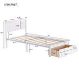 Twin Size Platform Bed with Storage