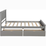 Twin Size Platform Bed with Two Drawers