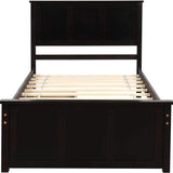 Twin Size Platform Bed with Two Drawers