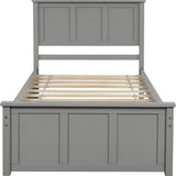 Twin Size Platform Bed with Two Drawers