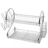 Two-Tier Stainless-Steel Dish Rack - Assorted Sizes