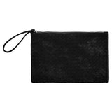 Eklips Black Knit Pattern Reflective Clutch Bag