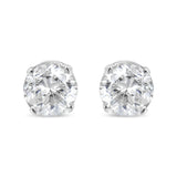 14K White Gold 1/2 Cttw 4-Prong Set Brilliant Round-Cut Solitaire Lab Grown Diamond Push Back Stud Earrings (F-G Color, VS2-SI1 Clarity)