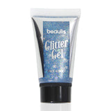 Beaulis Silver Star Glitter Gel - Face, Body Shimmer, Easy Application, Long-Lasting Sparkle - Perfect for Parties, Festivals, and Glitter Makeup