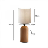 Homing Brooklyn Wooden Table Lamp - Wooden Lamp with E14 Socket & LED Compatible