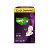 Molped Supernight Long Sanitary Pads for Night Protection 20 Count