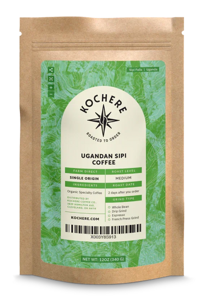 Kochere Coffee Ugandan Sipi Falls Single Origin, Organic Medium Roast - Raisin, Fig, Brown Sugar Notes