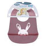 Sevi Bebe Silicone Baby Bib - Waterproof, Adjustable, and Easy to Clean for Mess-Free Mealtime