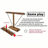 Ultimate Wooden Ring Toss Hook and Ring Indoor Combat Game