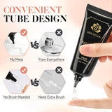 UNA GELLA Gel Nail Glue, Solid Nails Gl ue Gel 40ml Lamp Curing Needed Soak Off G LUE Strong Nail G LUE G el for Acrylic Fake Nails Tips Extension Press On Nails for Gelly Tips