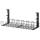 Under Desk Cable Management Tray 15.2in No Drill Desk Cable Cord Organizer