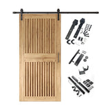 Vertical Slat Barn Door Kit | Black Hardware