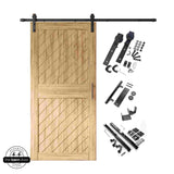 Slanted Single Barn Door Kit | Black Hardware