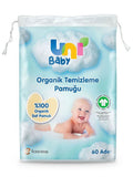 Uni Baby Cotton Pads for Gentle Cleansing 60 Count