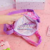 Unicorn Corduroy Shoulder Bag for Girls