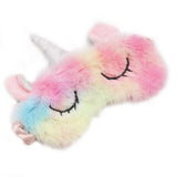 Unicorn Plush Slippers & Eye Mask Set