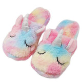 Unicorn Plush Slippers & Eye Mask Set