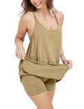 Unilexi Women's Althletic Dresses with Pockets Summer Sleeveless Workout Mini Dress with Shorts Tennis Dress