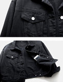Unilexi Women's Solid Color Denim Jacket Long Sleeve Jean Jacket Casual Coat with Pockets