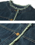 Unilexi Womens Vintage Denim Jacket Distressed Jean Jacket Cute Boyfriend Fall Denim Outfit