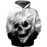 Unisex Characters Skull 3D Printed Hoodies