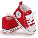 Unisex High Top Sneaker Soft Anti-Slip Sole Newborn Infant Denim Shoes