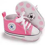 Unisex High Top Sneaker Soft Anti-Slip Sole Newborn Infant Denim Shoes