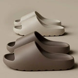 Unisex Soft Slippers, Comfortable Indoor/Outdoor Slide Sandals, Non-slip Textured Design Footwear