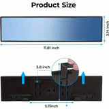 Universal 11.81 Inch Panoramic Convex Rearview Interior Clip-on Wide Angle Mirror