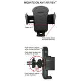 Universal Cradle Airvent Mount with Leather Accent
