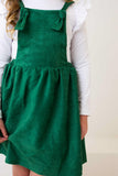 Evergreen Faux Suede Pinafore