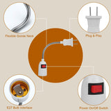 US Plug Extension Light Socket with On/Off Switch