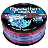 Reaction Tackle X8 Braided Fishing Line - USA Camo 8 Strand
