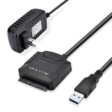 USB 3.0 to SATA Converter Adapter for 2.5"/3.5"SATA HDD/SSD Hard Drive Disks