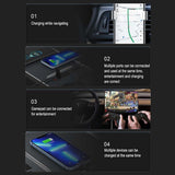 Center Console USB Hub for Model 3/Y | Retractable Cable | LED Light | 3 Configs