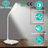 USB Rechargeable Table Lamp Dimmable LED Flexible Gooseneck Desk Light