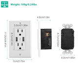 USB Wall Outlet Dual 2.4A USB Wall Charger
