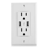USB Wall Outlet Dual 2.4A USB Wall Charger