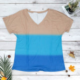 V-Neck Striped T-Shirt for Women